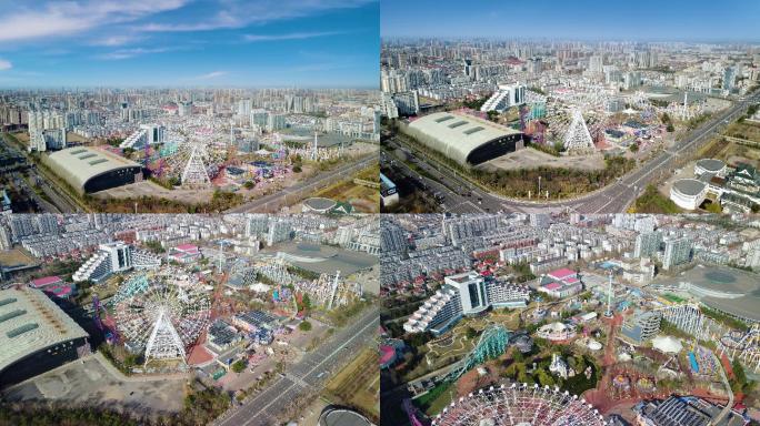 潍坊富华游乐园航拍