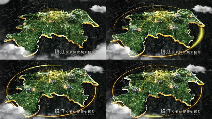 【无插件】真实镇江市谷歌地图AE模板