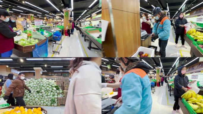 上海 疫情 超市 货架 抗疫 生活物资2