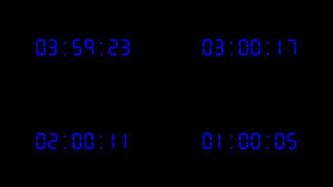 数字蓝色闹钟计时器