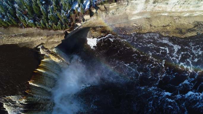 4K航拍加拿大尼亚加拉瀑布