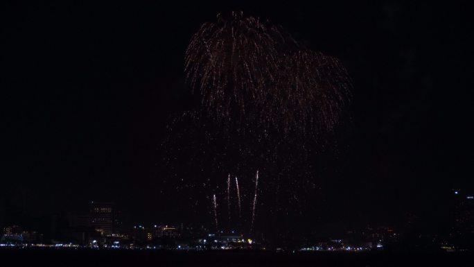 夜空中的烟花喜庆庆祝清点欢庆节日盛宴盛大