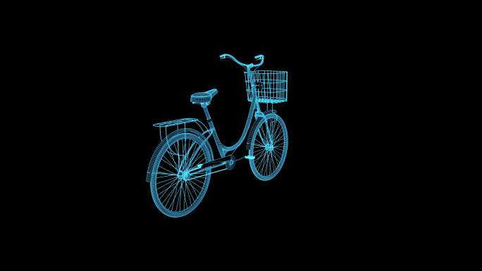 4K蓝色科技全息自行车循环带通道