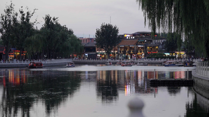北京北海公园日转夜延时