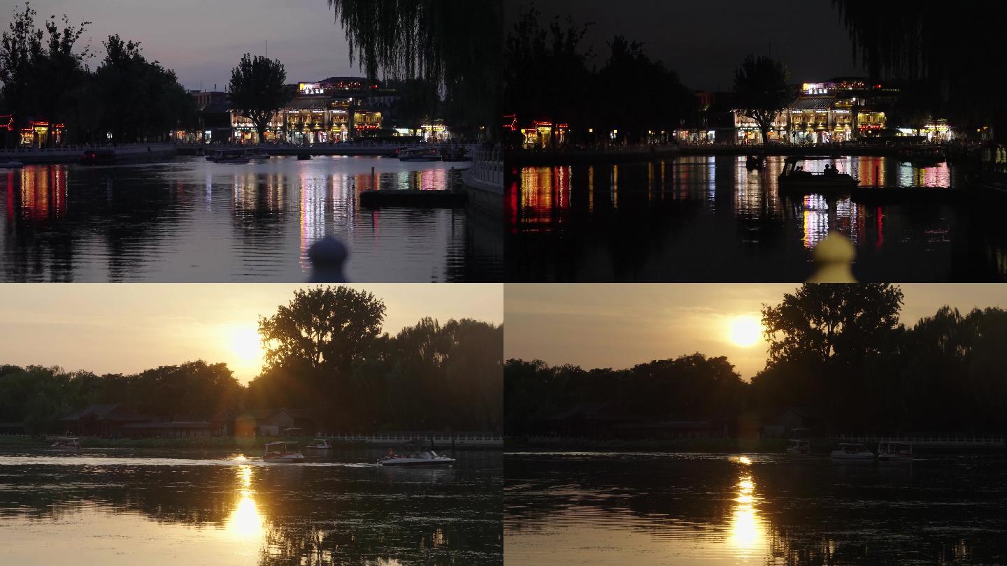 北京北海公园日转夜延时