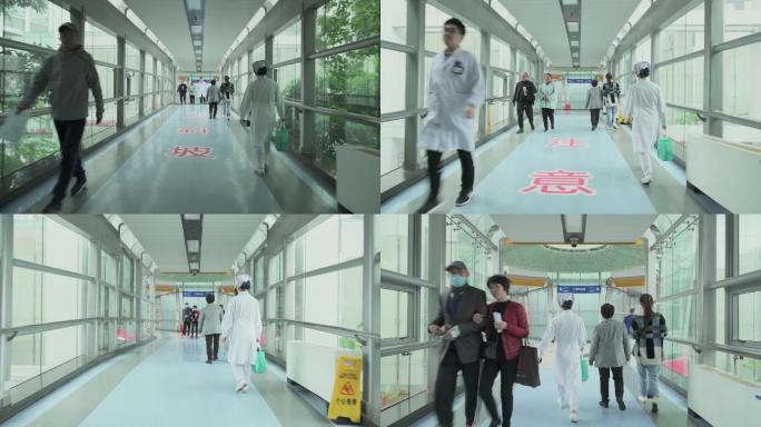 4K  患者 医院 走廊 空镜 走路