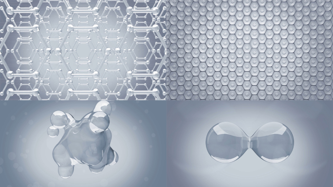 4K水分子水滴动画视频