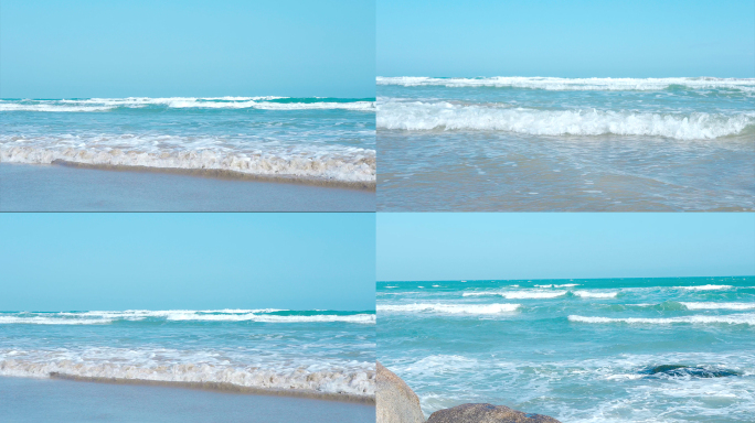 海边海浪唯美空镜头