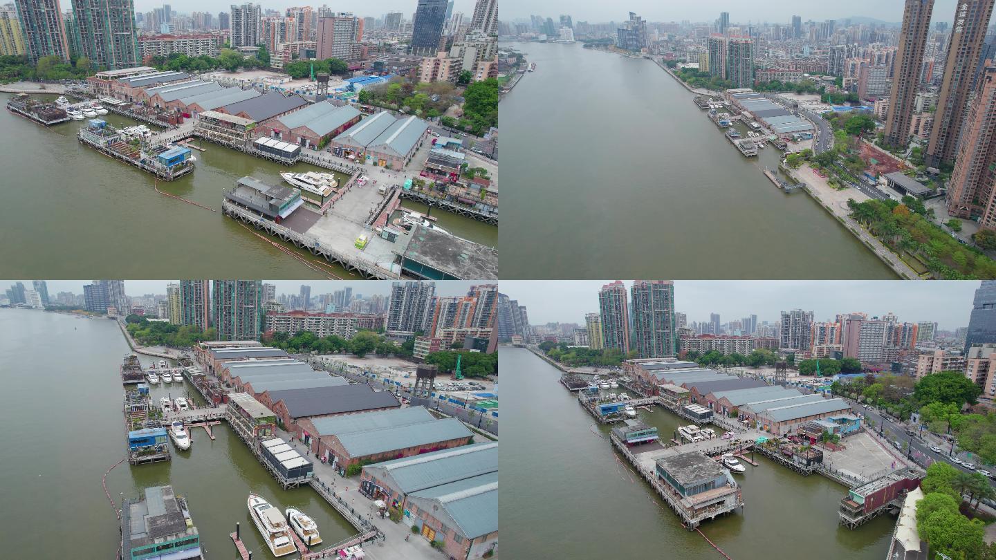 广州太古仓码头航拍宣传片视频素材4K