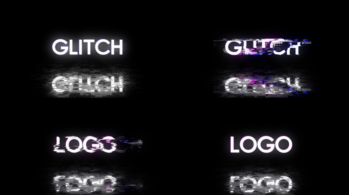 Glitch故障拉伸标题文字logo 3