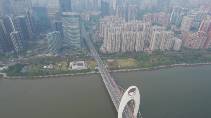 广州珠江新城CBD航拍视频素材4K