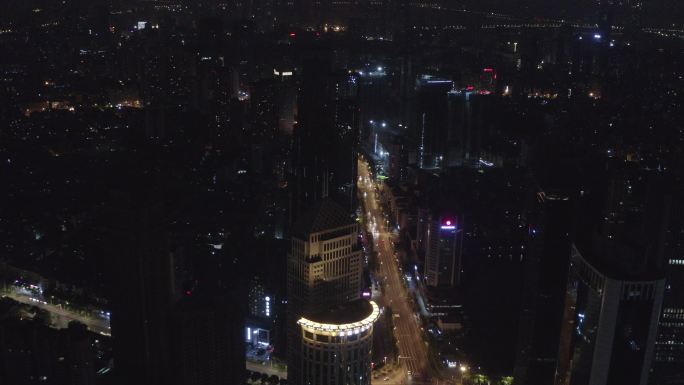 4K-Log-武汉建设大道新华路城市夜景
