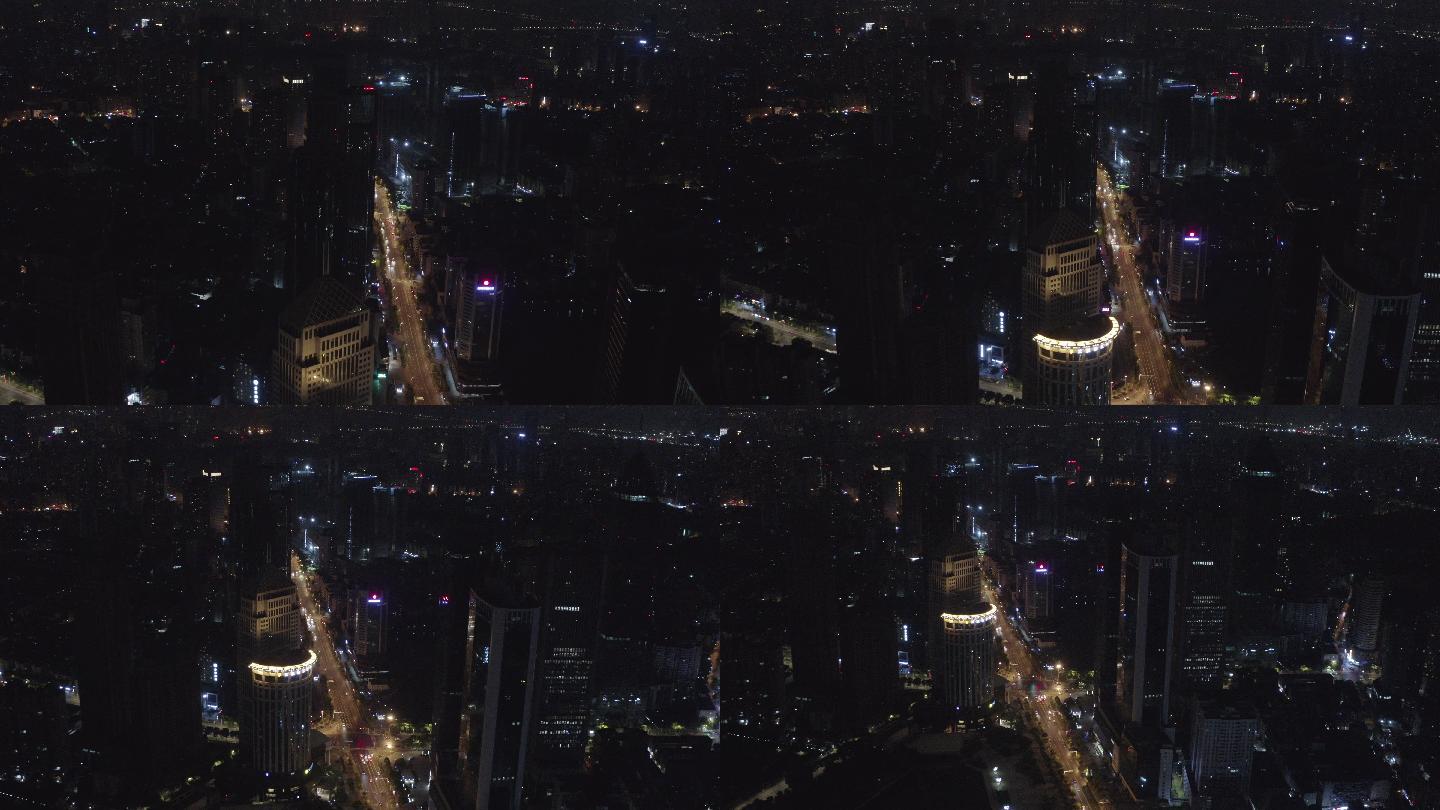 4K-Log-武汉建设大道新华路城市夜景