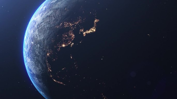 地球夜景AE模板