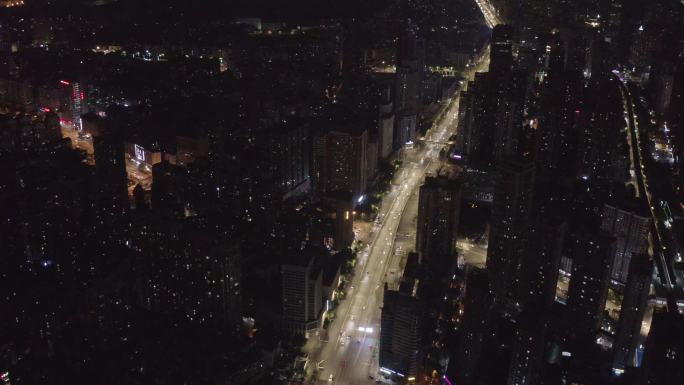 4K-Log-武汉解放大道，城市夜景