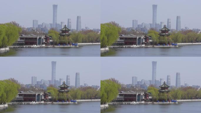 春天 北京 望京 什刹海 湖面 美景