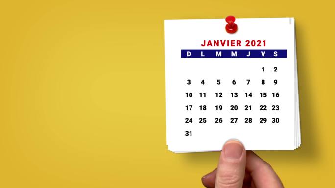 法国历倒计时一月至五月