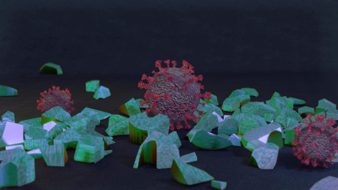 冠状病毒新冠病毒细菌细胞微生物真菌