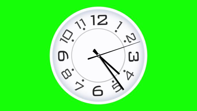 绿色屏幕上的时钟石英钟中中电子表忙点