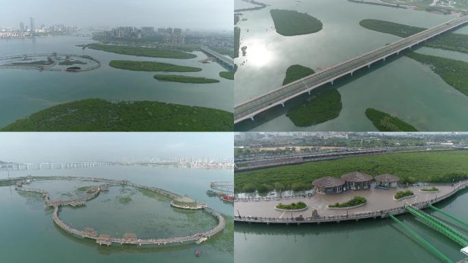 下潭围湿地公园 航拍 厦门 风景 旅游