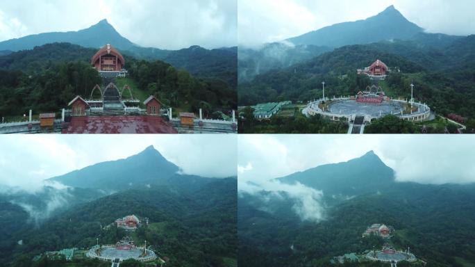 雨后五指山 雄伟的黎祖大殿