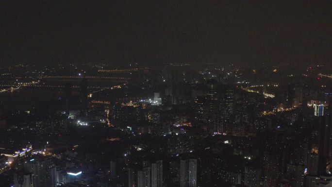 4K-Log-武汉江岸区万家灯火城市夜景