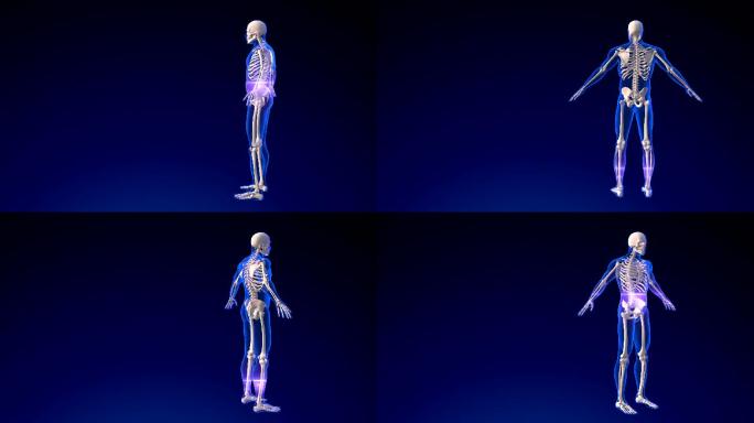 人体骨架背景特效视频