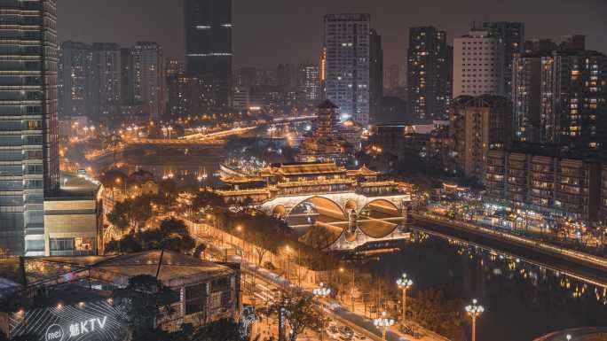 成都九眼桥夜景延时