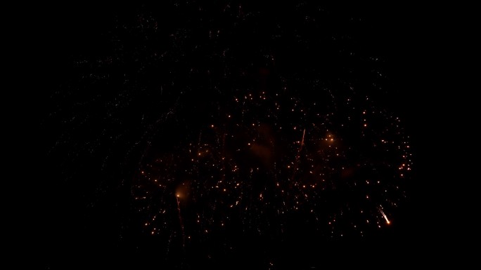 夜空中的烟花节日节气唯美特效视频