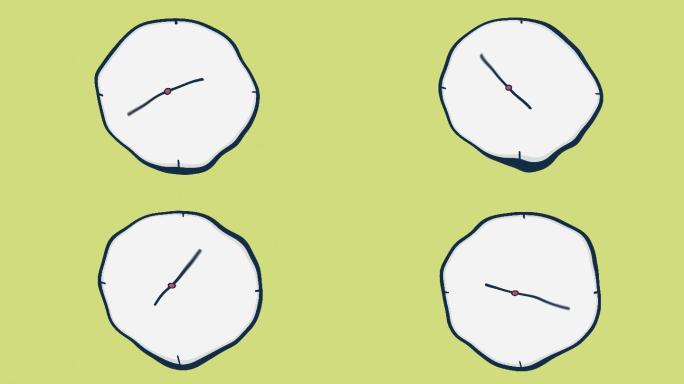 融化的时钟特效视频