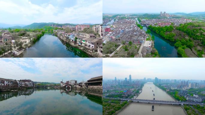 宁波运河航拍4K
