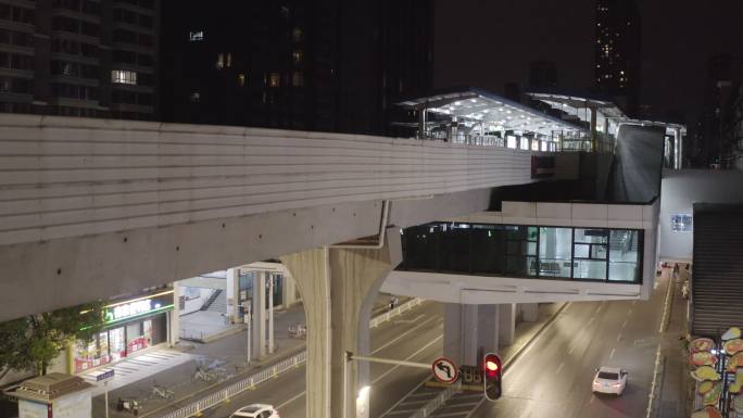 4K-Log-武汉汉江路京汉大道城市夜景