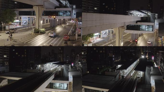 4K-Log-武汉汉江路京汉大道城市夜景