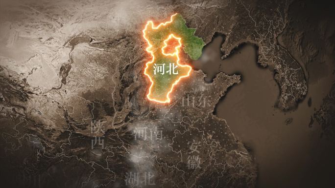 复古历史河北省地图