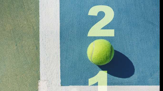 用网球组成的数字体育赛事活动比赛运动训练