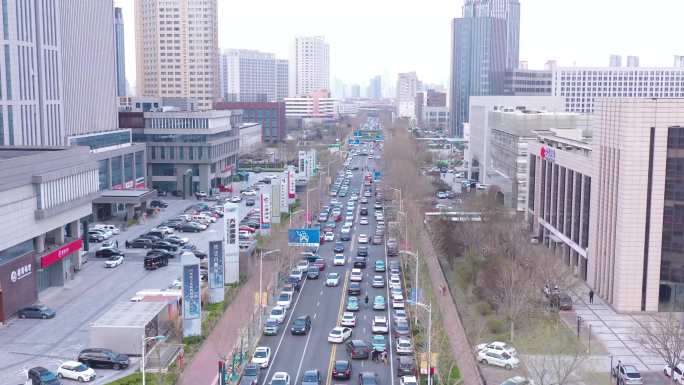 车流素材车群人流过马路人行道 城市交通