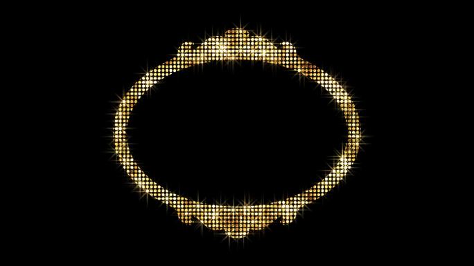 金色星光镜子框循环2