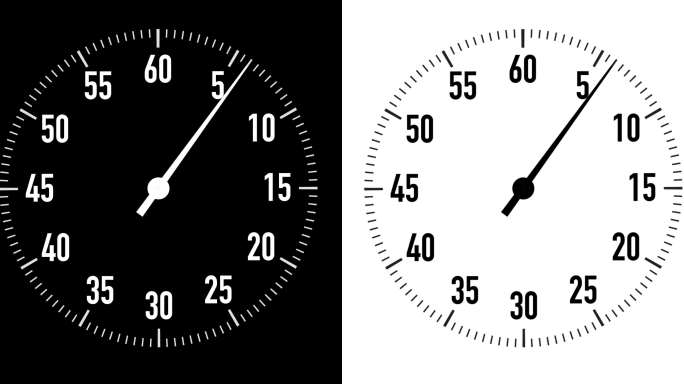 黑白背景双15秒倒计时秒表图案