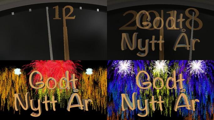 用挪威语表达新年问候动画