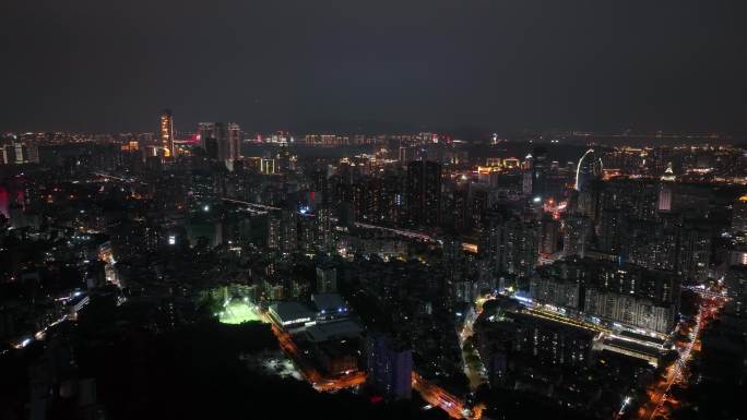 厦门市思明区夜景航拍4K高清