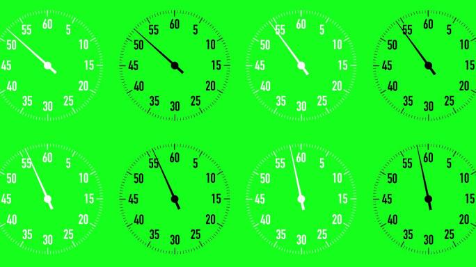 秒表动画秒针动画表盘指针绿幕抠像
