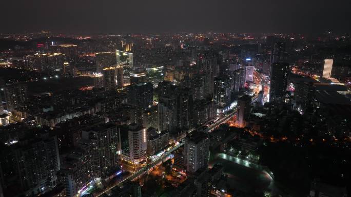 4K御3厦门厦禾路城市夜景航拍