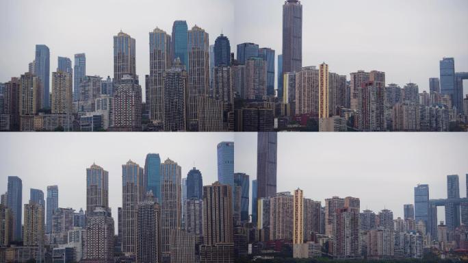 重庆渝中半岛高楼全景