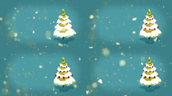 圣诞背景特效动画合成元素光效