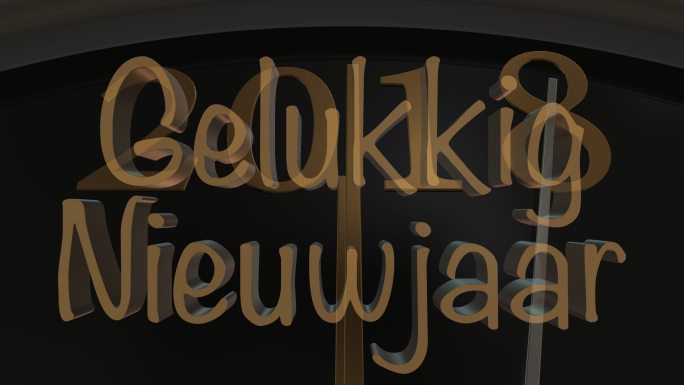 用荷兰语祝福新年，倒数到午夜