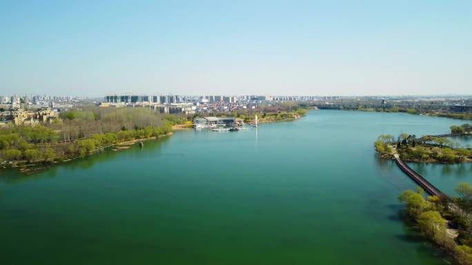 潍坊鸢都湖湿地公园白浪河
