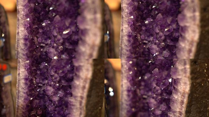 新疆乌鲁木齐大巴扎特色紫水晶玉石