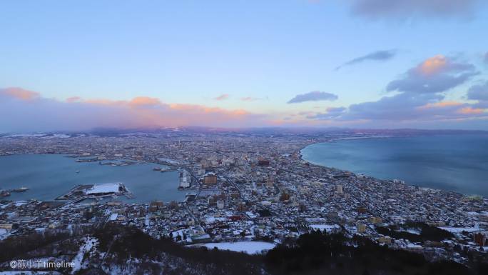 原创 日本北海道函馆山日转夜风光延时摄影