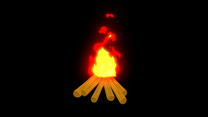 卡通火堆燃烧火焰2