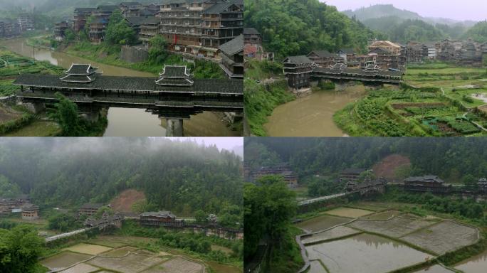 航拍程阳八寨景区